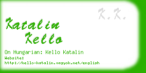 katalin kello business card